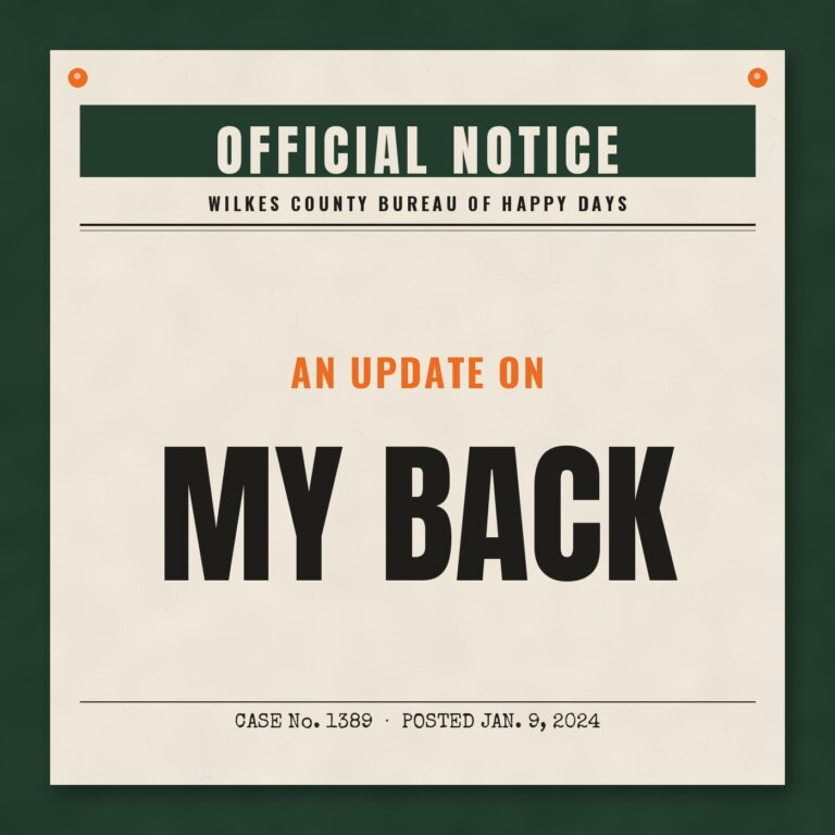 Happy Daily 1389 – An update on my back