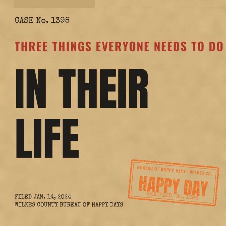 Happy Daily 1398 – Three things everyone needs to do in their life