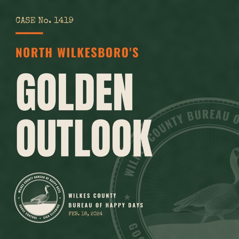 Happy Daily 1419 – North Wilkesboro’s Golden Outlook