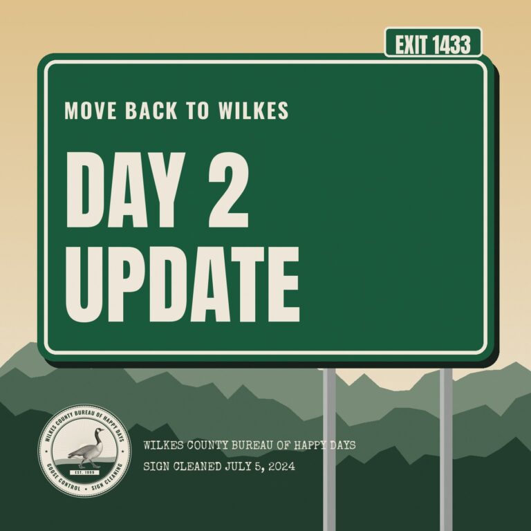 Happy Daily 1433 – Move Back to Wilkes Day 2 Update