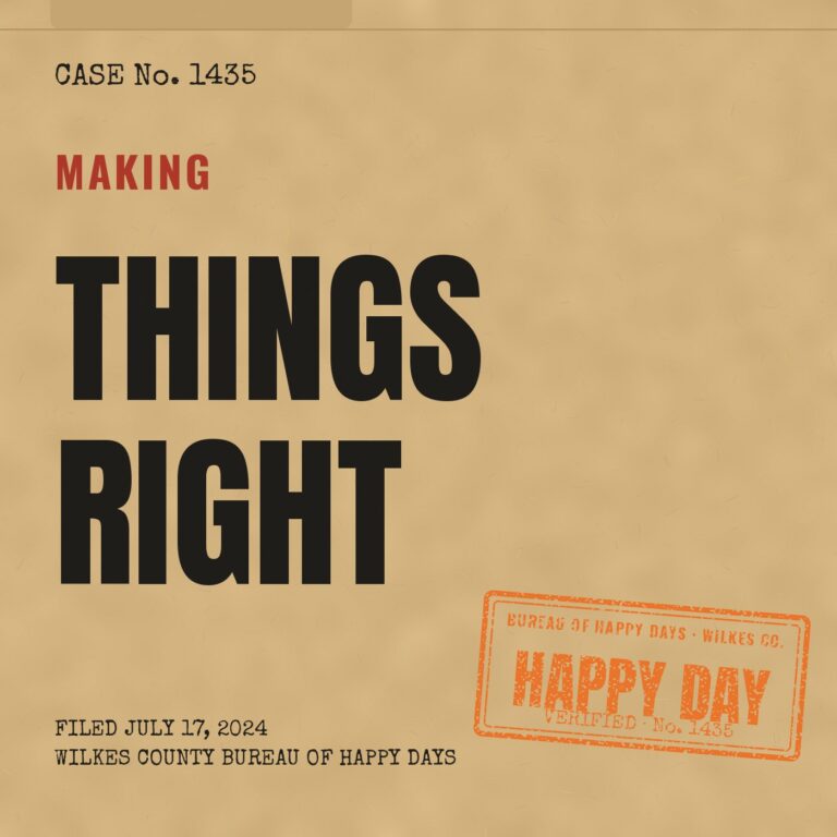 Happy Daily 1435 – Making Things Right